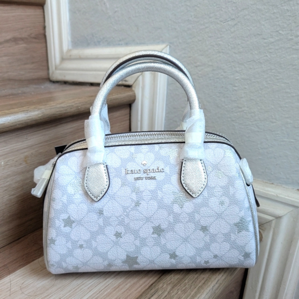 NWT Kate Spade KI908 Spade Flower Star Toss Small Dolly Duffle Crossbody